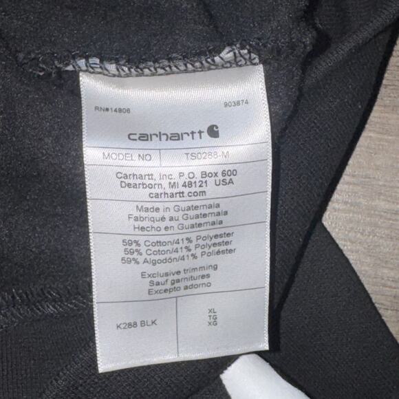 Carhartt Men's NWT K288 Hoodie Sz X-Large Loose Fit Logo Sleeve Mid weight - Picture 4 of 5